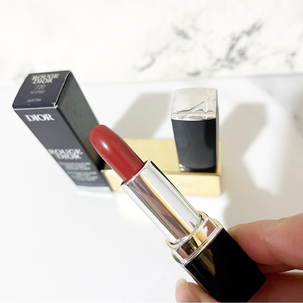 Dior Rouge Lipstick Color Rosewood 720 Icone Satin • Travel Size - Picture 5 of 9